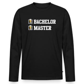 Completed Bachelor's Degree Master's Degree - Men's Premium Organic Long Sleeve Shirt - black - Front - Nico (187cm)