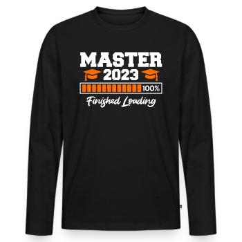 Master's degree 2023 Master's degree - Men's Premium Organic Long Sleeve Shirt - black - Front - Nico (187cm)