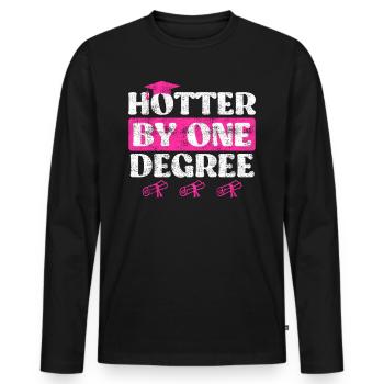 A hot Bachelor's degree Master's degree - Men's Premium Organic Long Sleeve Shirt - black - Front - Nico (187cm)
