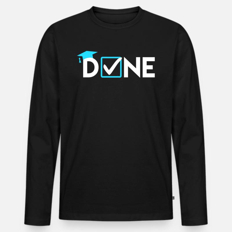 Mémoire de Master DONE Master - T-shirt manches longues Premium bio Homme - noir