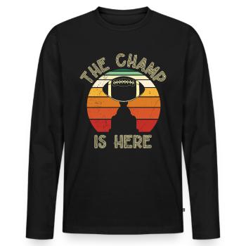 Der Fantasy Football Champ ist da - Männer Premium Bio Langarmshirt - Schwarz - Vorne - Nico (187cm)