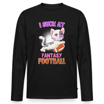 Fantasy Football Loser - Men's Premium Organic Long Sleeve Shirt - black - Front - Nico (187cm)