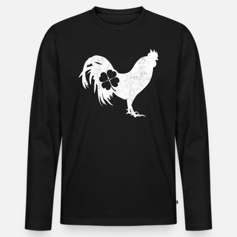 Shenanigans Kleeblatt St. Patrick’s Day - Männer Premium Bio Langarmshirt - Schwarz
