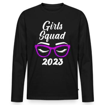 Girls Squad 2023 Mädelstrip Urlaub Spring Break - Männer Premium Bio Langarmshirt - Schwarz - Vorne - Nico (187cm)