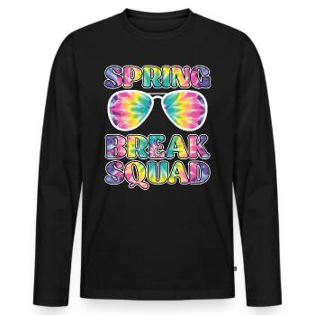 Spring Break Squad Sommerferien Spring Break - Männer Premium Bio Langarmshirt - Schwarz - Vorne - Nico (187cm)