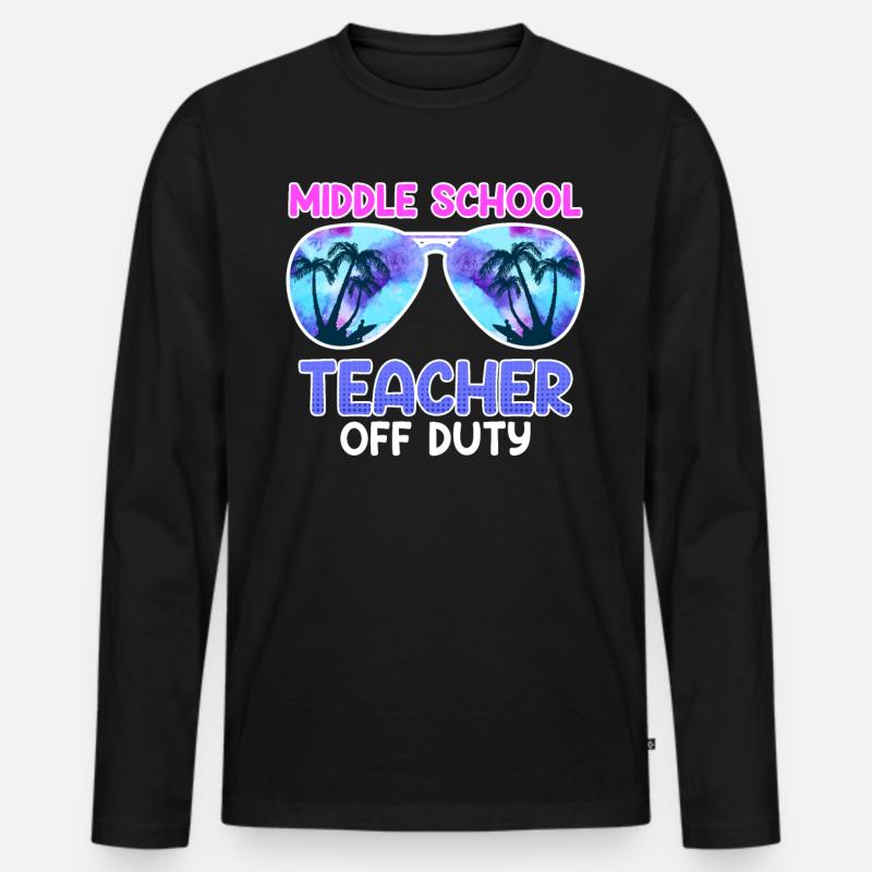Mittelstufe Klassenlehrer auf Ferien Lehrer - Männer Premium Bio Langarmshirt - Schwarz