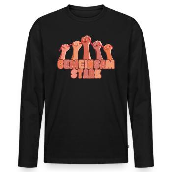 Autisten Gemeinsam stark Autismus - Männer Premium Bio Langarmshirt - Schwarz - Vorne - Nico (187cm)