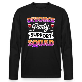 Divorce Party Support finally divorced divorce - Men's Premium Organic Long Sleeve Shirt - black - Front - Nico (187cm)