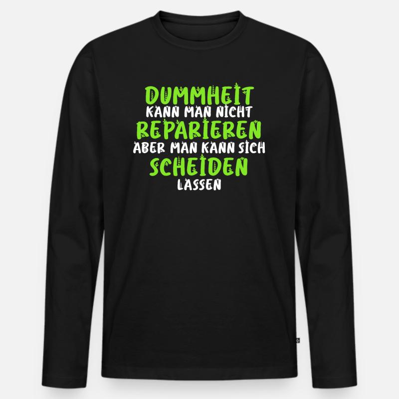 Scheidungsparty endlich Geschieden Scheidung - Männer Premium Bio Langarmshirt - Schwarz