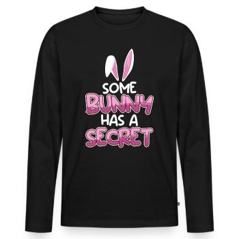 Easter Bunny Cute Easter Friend Easter Bunny Easter - Men's Premium Organic Long Sleeve Shirt - black - Front - Nico (187cm)