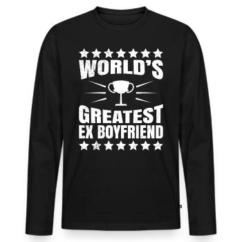 Ex Boyfriend Exboyfriend Breakup Party Breakup Party - Men's Premium Organic Long Sleeve Shirt - black - Front - Nico (187cm)