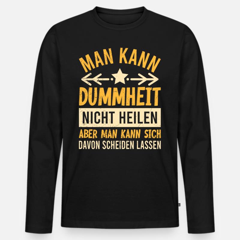 Scheidungsparty cooler Ex Mann Scheidung - Männer Premium Bio Langarmshirt - Schwarz