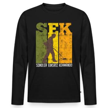 Sondler Einsatz Kommando Schrottsammler - Männer Premium Bio Langarmshirt - Schwarz - Vorne - Nico (187cm)