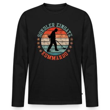 Sondler Einsatz Kommando Schrottsammler - Männer Premium Bio Langarmshirt - Schwarz - Vorne - Nico (187cm)