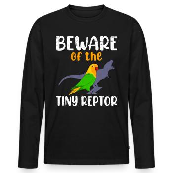 Les tourtereaux se méfient du minuscule tourtereau Reptor - T-shirt manches longues Premium bio Homme - noir - Devant - Nico (187cm)