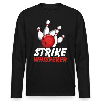 Strike Whisperer Bowler Bowler - T-shirt manches longues Premium bio Homme - noir - Devant - Nico (187cm)