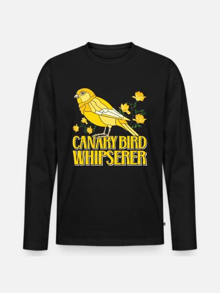 Canary Whisperer Canaries Whisperer - Men's Premium Organic Long Sleeve Shirt - black