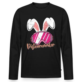 Apres-Ski Pistenrammler Skihasen Ski Party - Männer Premium Bio Langarmshirt - Schwarz - Vorne - Nico (187cm)