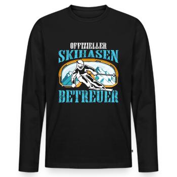 Offizieller Skihasen Betreuer Apres-Ski Party - Männer Premium Bio Langarmshirt - Schwarz - Vorne - Nico (187cm)