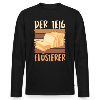 Toastbrot Der Teig Flüsterer Backliebhaber - Männer Premium Bio Langarmshirt - Schwarz - Vorne - Nico (187cm)