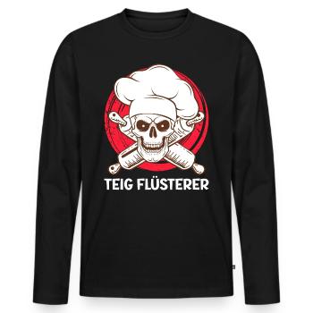 Teig Flüsterer Backliebhaber Backen Konditor - Männer Premium Bio Langarmshirt - Schwarz - Vorne - Nico (187cm)
