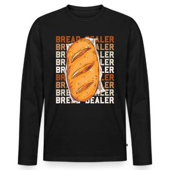 Backen Bread Dealer Backliebhaber Brotteig - Männer Premium Bio Langarmshirt - Schwarz - Vorne - Nico (187cm)