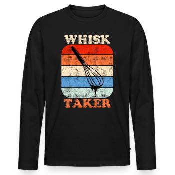 Bakery Whisk Taker Baking Lover Baking Dough - Men's Premium Organic Long Sleeve Shirt - black - Front - Nico (187cm)