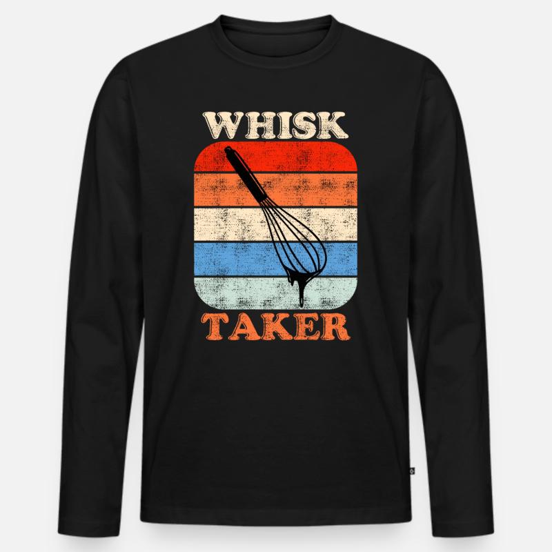 Backstube Whisk Taker Backliebhaber Backteig - Männer Premium Bio Langarmshirt - Schwarz