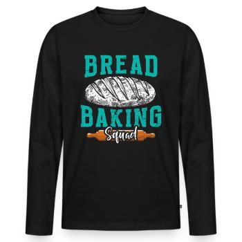 Bread Baking Squad Bread Baking Love Bread Baker - Men's Premium Organic Long Sleeve Shirt - black - Front - Nico (187cm)