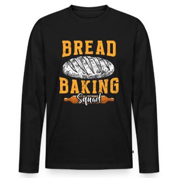 Bread Baking Squad Bread Baking Love Bread Baker - Men's Premium Organic Long Sleeve Shirt - black - Front - Nico (187cm)