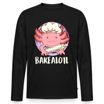 Bake a Lotl Bread Baking Baking Lovers Baking Fans - Men's Premium Organic Long Sleeve Shirt - black - Front - Nico (187cm)