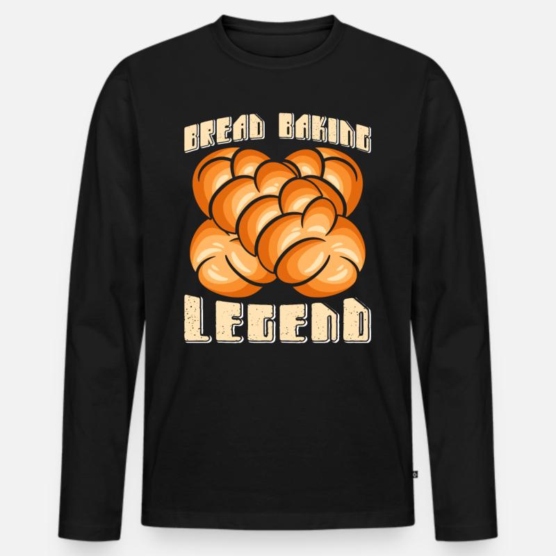 Brotbäcker Bread Baking Legend Brotbacken - Männer Premium Bio Langarmshirt - Schwarz