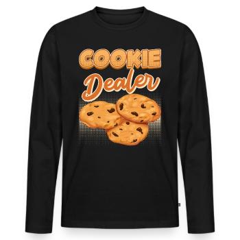 Plätzchen Dealer Backstube Backliebhaber Backen - Männer Premium Bio Langarmshirt - Schwarz - Vorne - Nico (187cm)