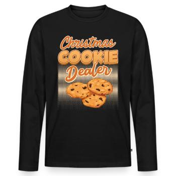 Plätzchen Dealer Backstube Backliebhaber Backen - Männer Premium Bio Langarmshirt - Schwarz - Vorne - Nico (187cm)