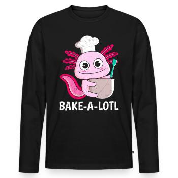 Bread Lover Bakealotl Bread Baking Bread Dough - Men's Premium Organic Long Sleeve Shirt - black - Front - Nico (187cm)