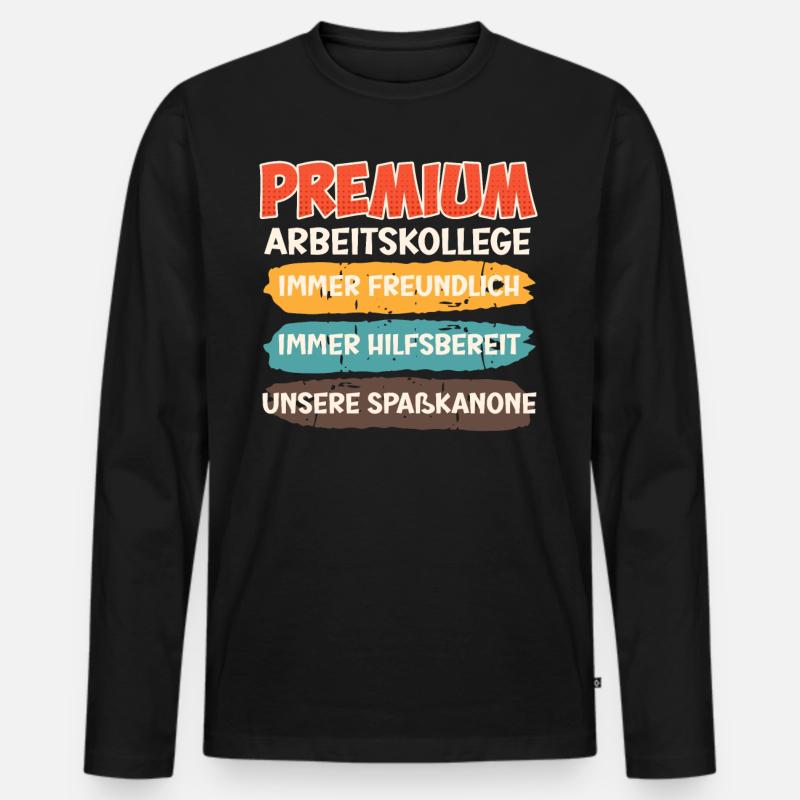 Mitarbeiter Premium Arbeitskollege Arbeitsplatz - Männer Premium Bio Langarmshirt - Schwarz