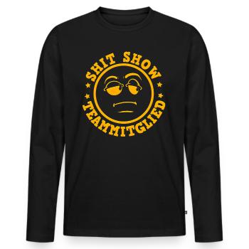 Arbeitskollegen Shit Show Teammitglied Lustiges - Männer Premium Bio Langarmshirt - Schwarz - Vorne - Nico (187cm)