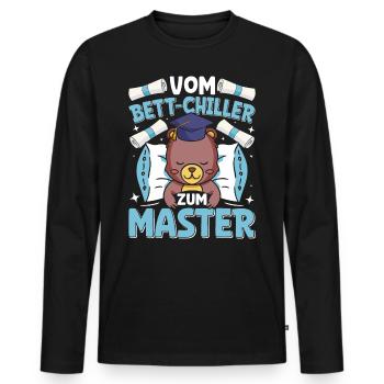 Mémoire de maîtrise réalisé du refroidisseur de lit au lit - T-shirt manches longues Premium bio Homme - noir - Devant - Nico (187cm)