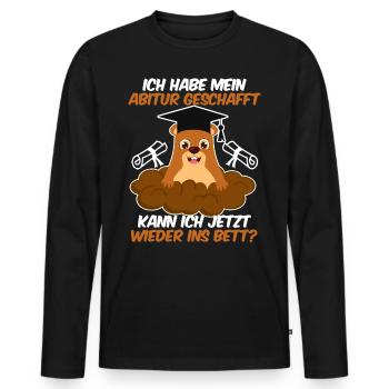 Les diplômés du secondaire ont passé mes A-levels drôle - T-shirt manches longues Premium bio Homme - noir - Devant - Nico (187cm)