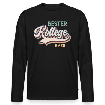 Arbeitskollegen Bester Kollege Ever Coworker - Männer Premium Bio Langarmshirt - Schwarz - Vorne - Nico (187cm)