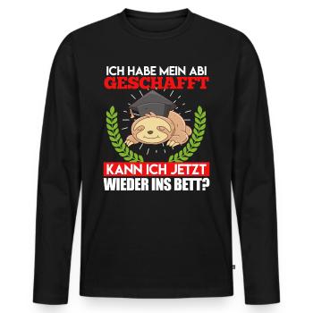 Les diplômés du secondaire ont passé mes A-levels drôle - T-shirt manches longues Premium bio Homme - noir - Devant - Nico (187cm)