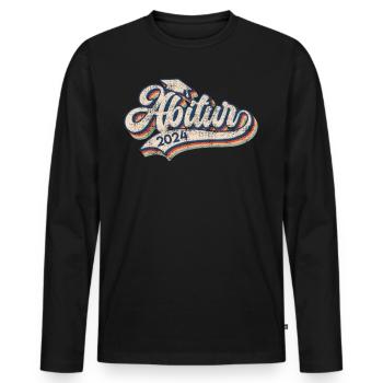 ABI 2024 Certificat de fin d’études secondaires Abitur Abitur - T-shirt manches longues Premium bio Homme - noir - Devant - Nico (187cm)