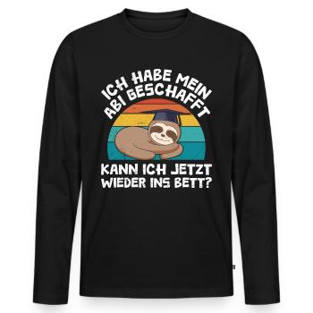 Les diplômés du secondaire ont obtenu leur diplôme d’études secondaires Drôle - T-shirt manches longues Premium bio Homme - noir - Devant - Nico (187cm)