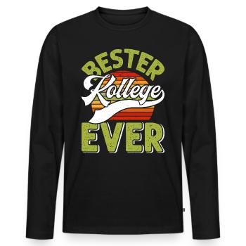 Bester Kollege EVER Mitarbeiter Coworker - Männer Premium Bio Langarmshirt - Schwarz - Vorne - Nico (187cm)