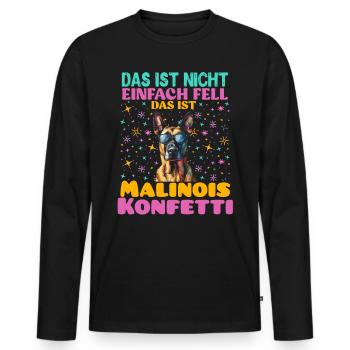 Malinois DAS IST NICHT FELL DAS IST MALINOIS - Männer Premium Bio Langarmshirt - Schwarz - Vorne - Nico (187cm)