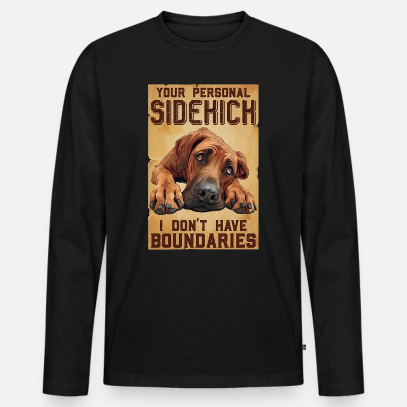 Rhodesian Ridgeback YOUR PERSONAL SIDEKICK - Männer Premium Bio Langarmshirt - Schwarz