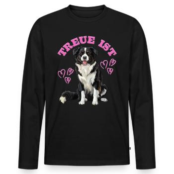 Dog Mom FIDELITY IS BORDER COLLIE Dog Owner - Men's Premium Organic Long Sleeve Shirt - black - Front - Nico (187cm)