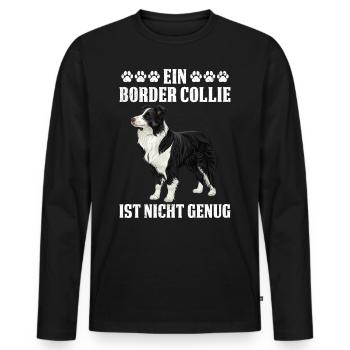 Border Collie UN BORDER COLLIE NE SUFFIT PAS - T-shirt manches longues Premium bio Homme - noir - Devant - Nico (187cm)