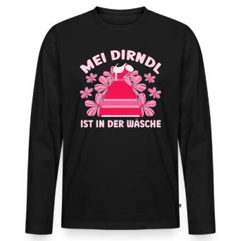Dirndl Münchner Volksfest MEI DIRNDL EST DANS LE - T-shirt manches longues Premium bio Homme - noir - Devant - Nico (187cm)