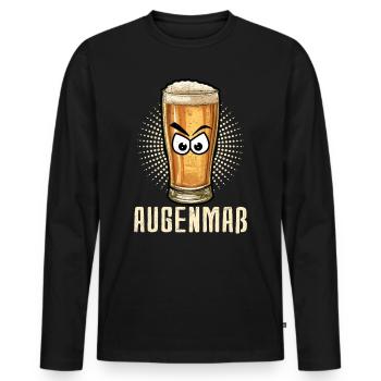 Outer Measure Beer with Eyes Measure of Beer - Men's Premium Organic Long Sleeve Shirt - black - Front - Nico (187cm)